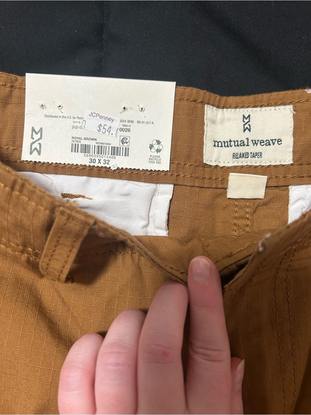 Mutual Weave Men's Relaxed Taper Pants in Brown
